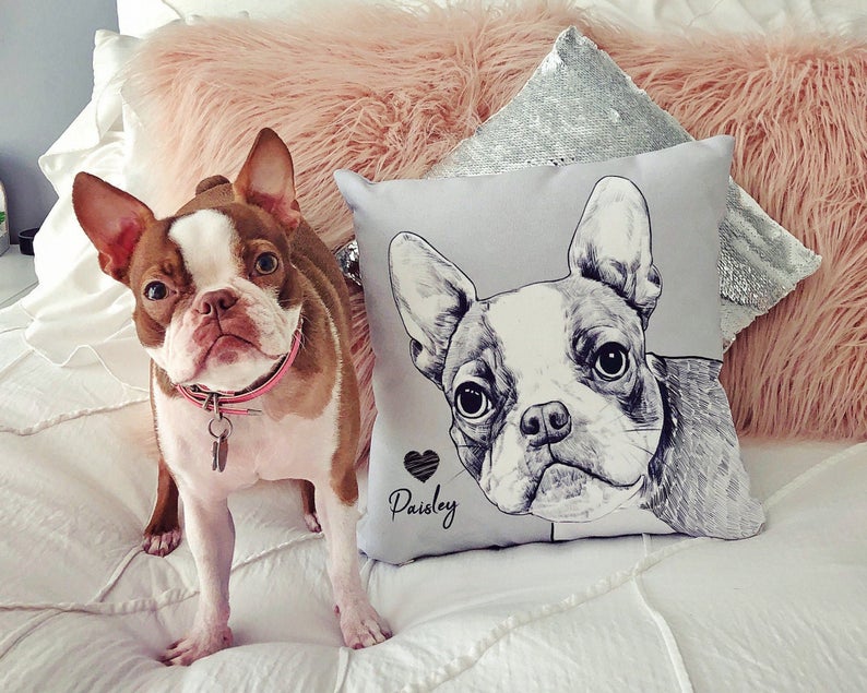 dog mom pillow