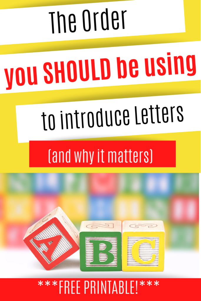 Order Of Introducing Letter Sounds